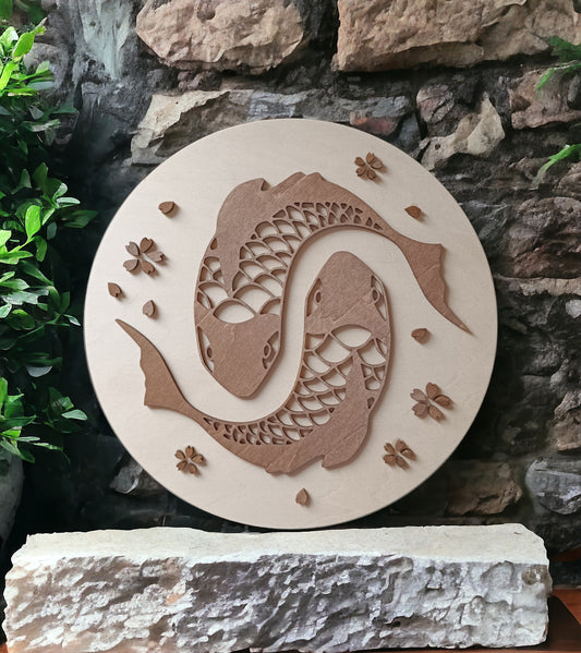 Déco murale japonaise koï