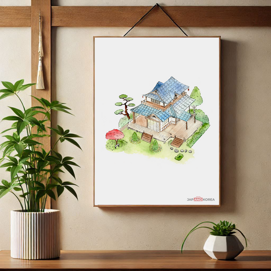 Affiche d'une maison japonaise