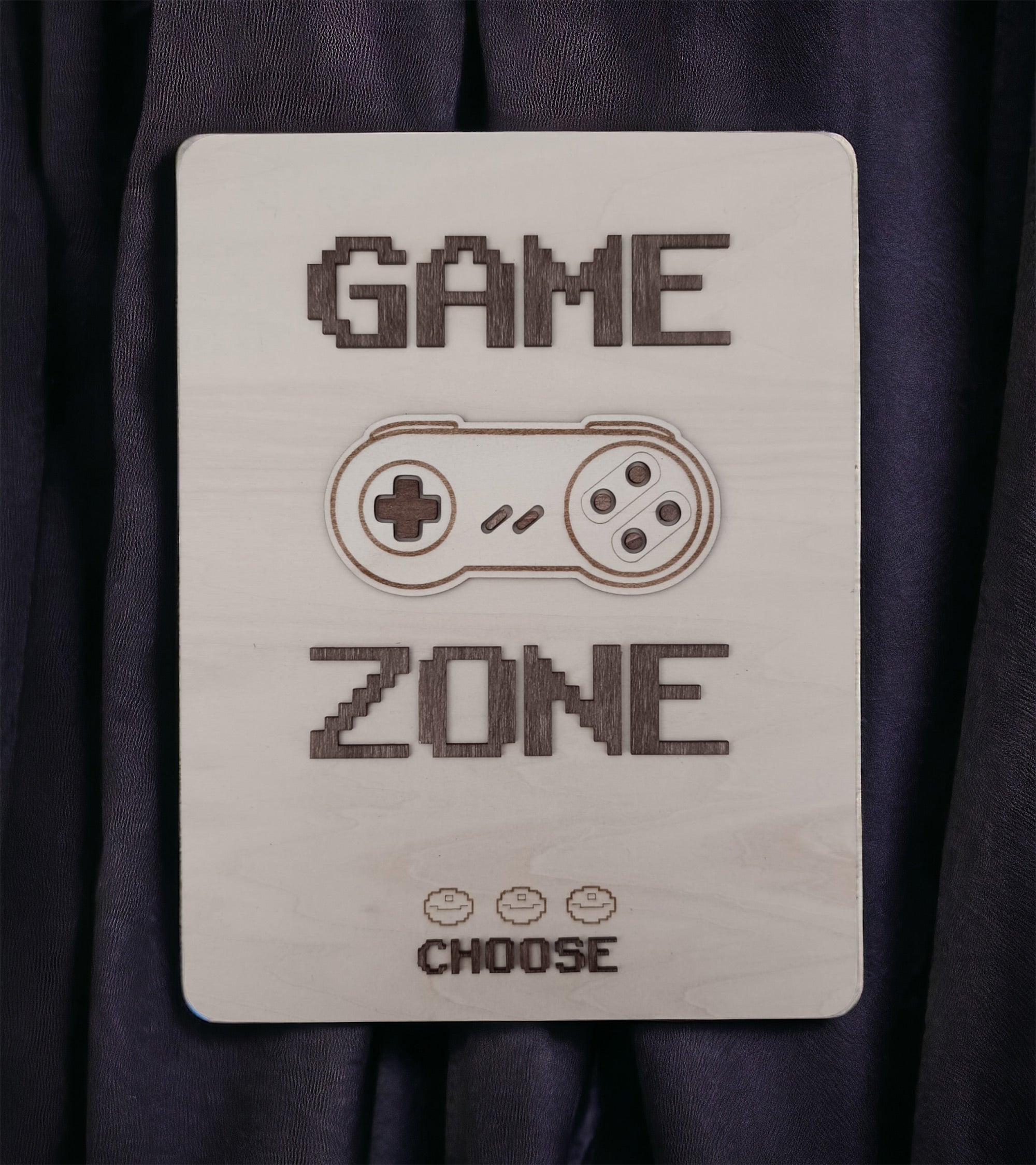 Déco murale bois Game Zone