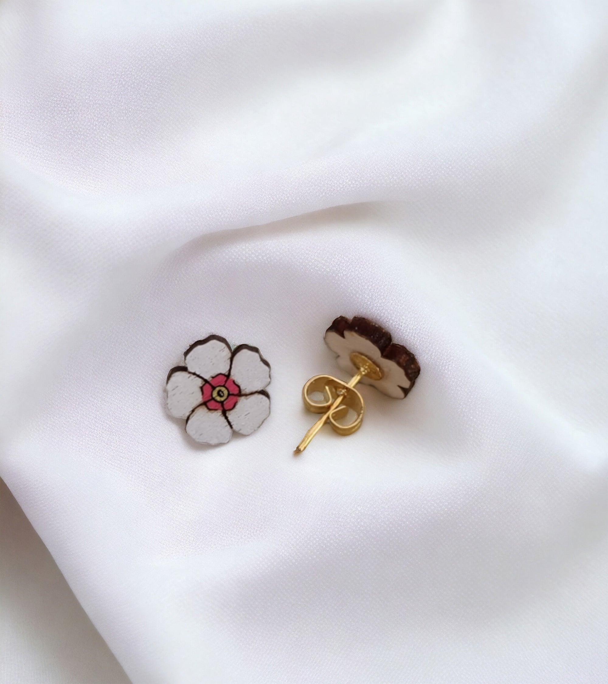 Boucles d'oreilles hibiscus