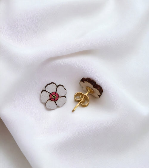 Boucles d'oreilles hibiscus