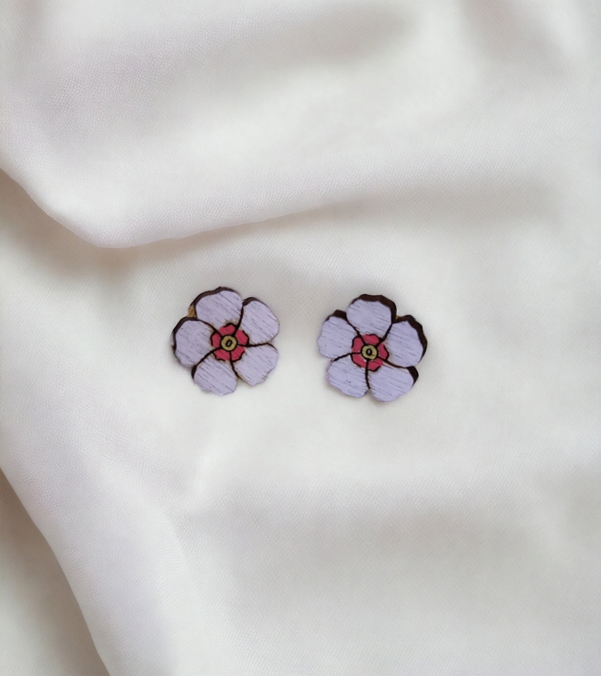 Boucles d'oreilles hibiscus
