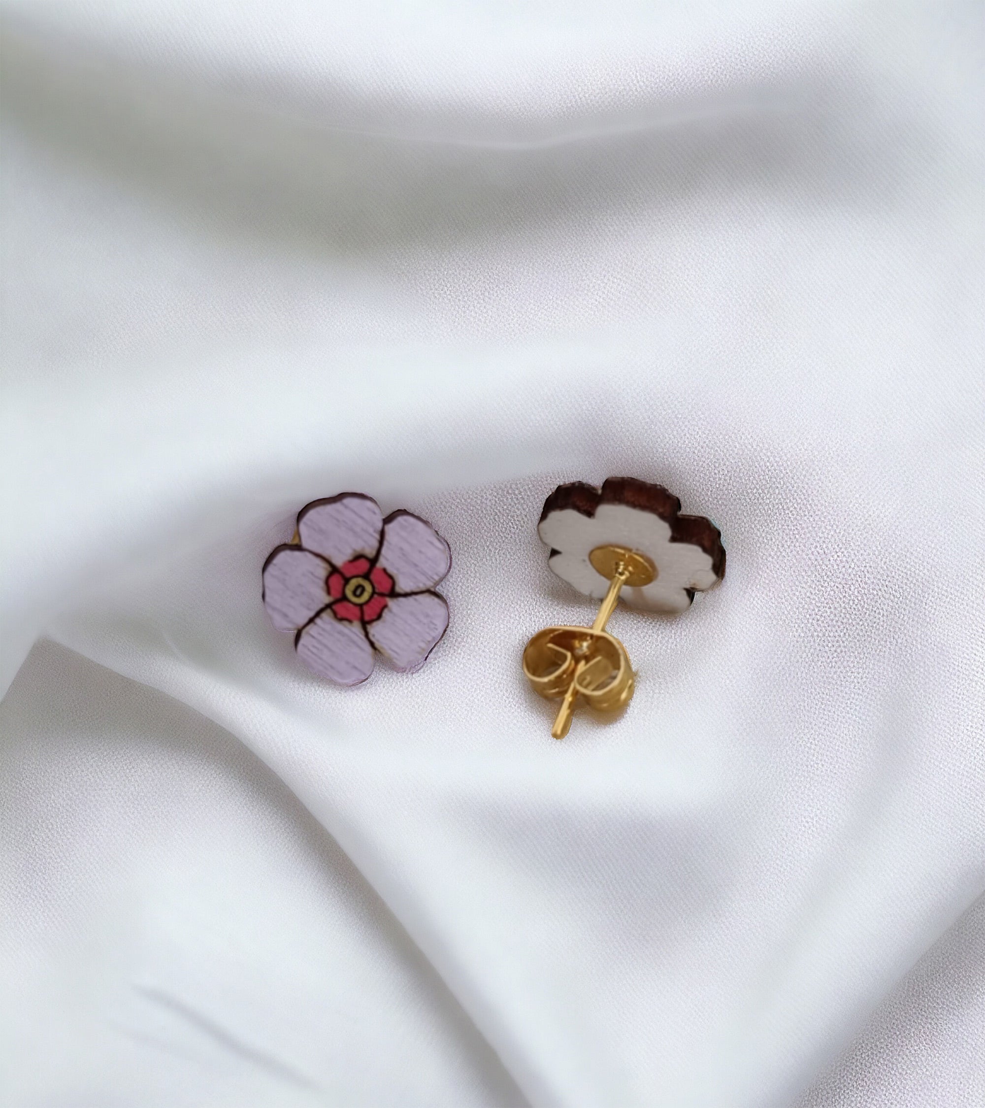 Boucles d'oreilles hibiscus