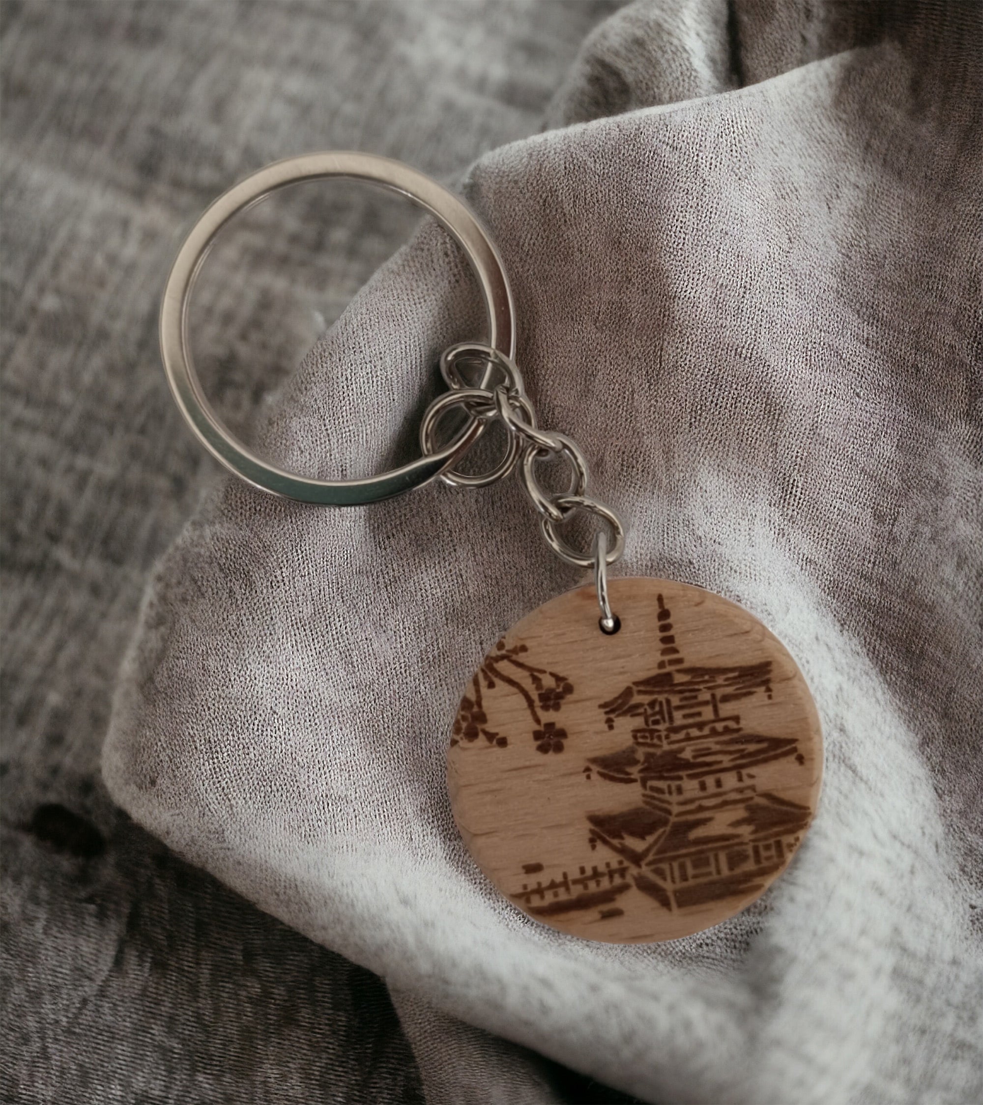 Porte-clés japonais avec Pagode