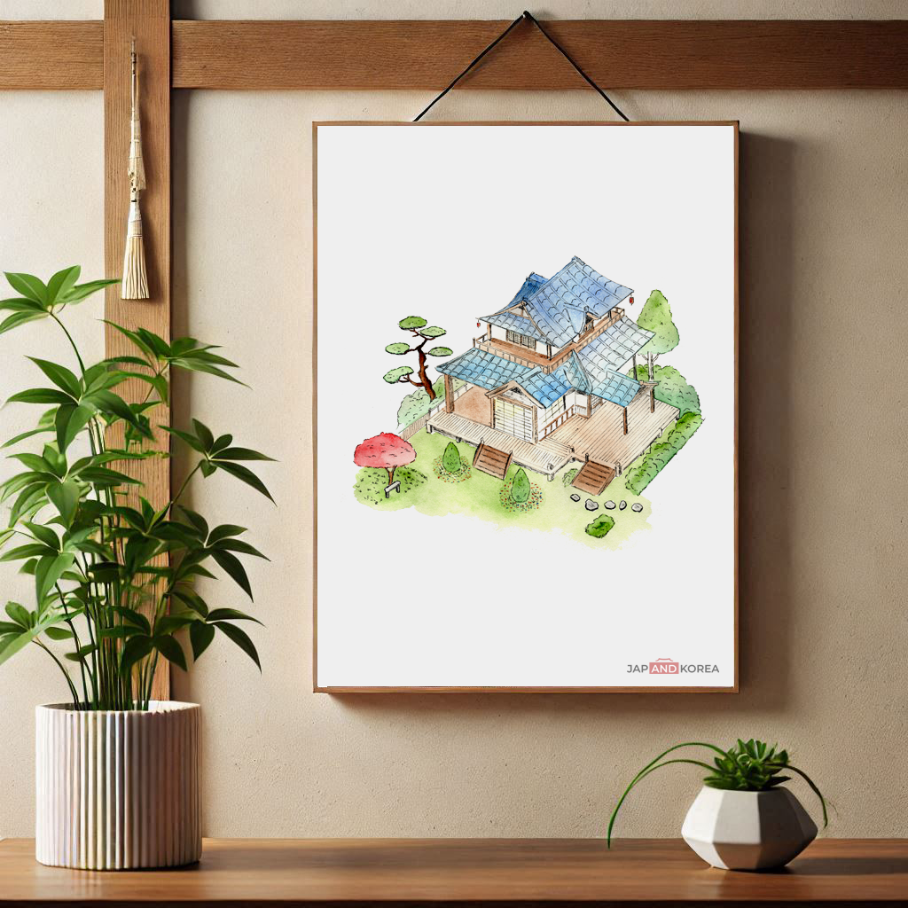 Affiche d'une maison japonaise