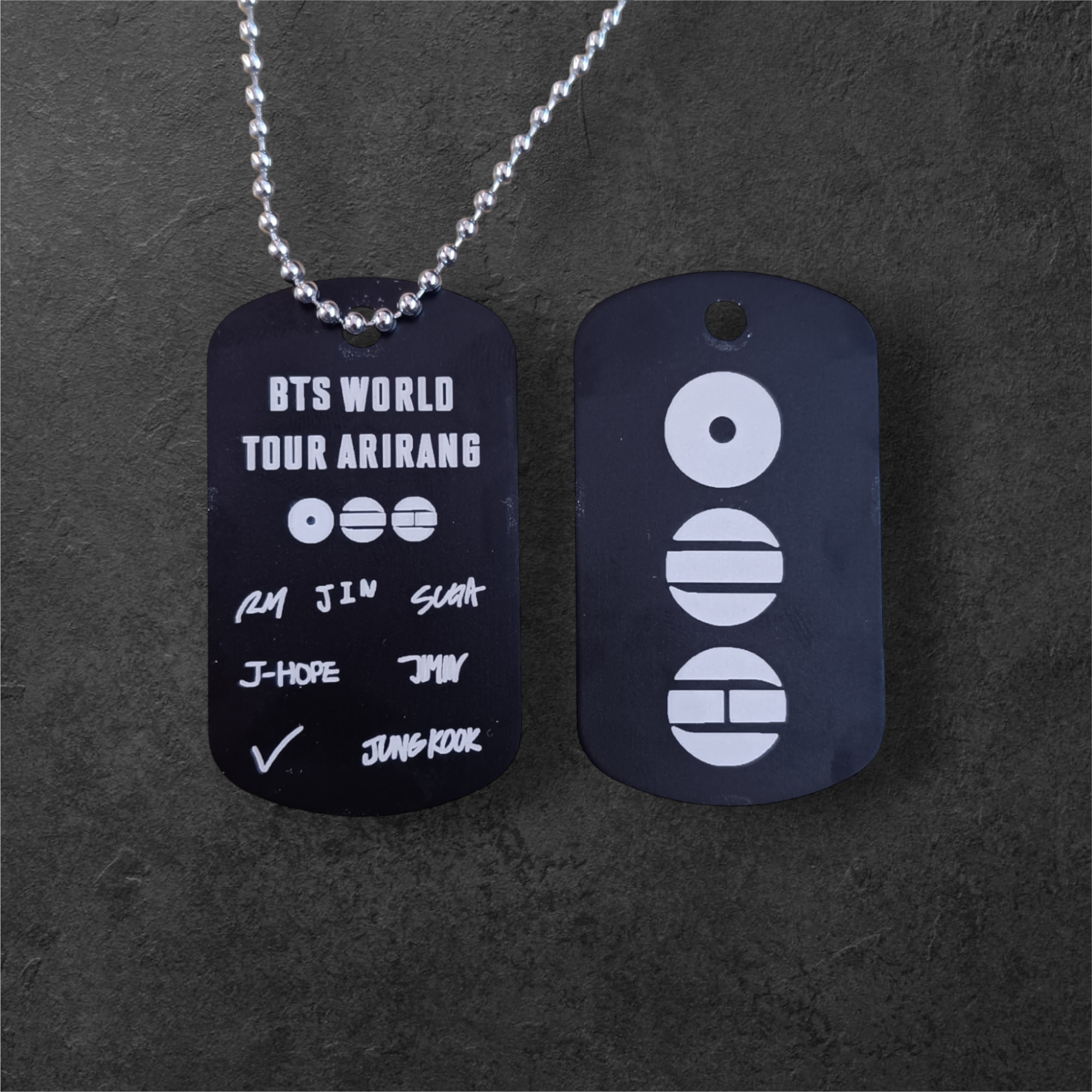 Plaque BTS Arirang gravée double face