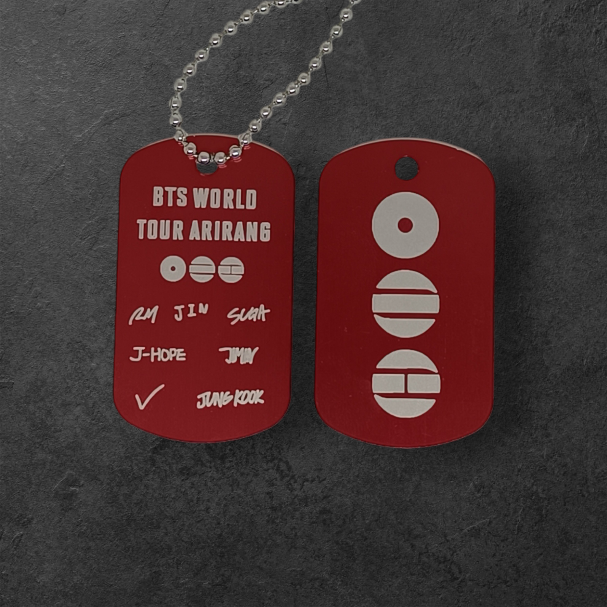 Plaque BTS Arirang gravée double face