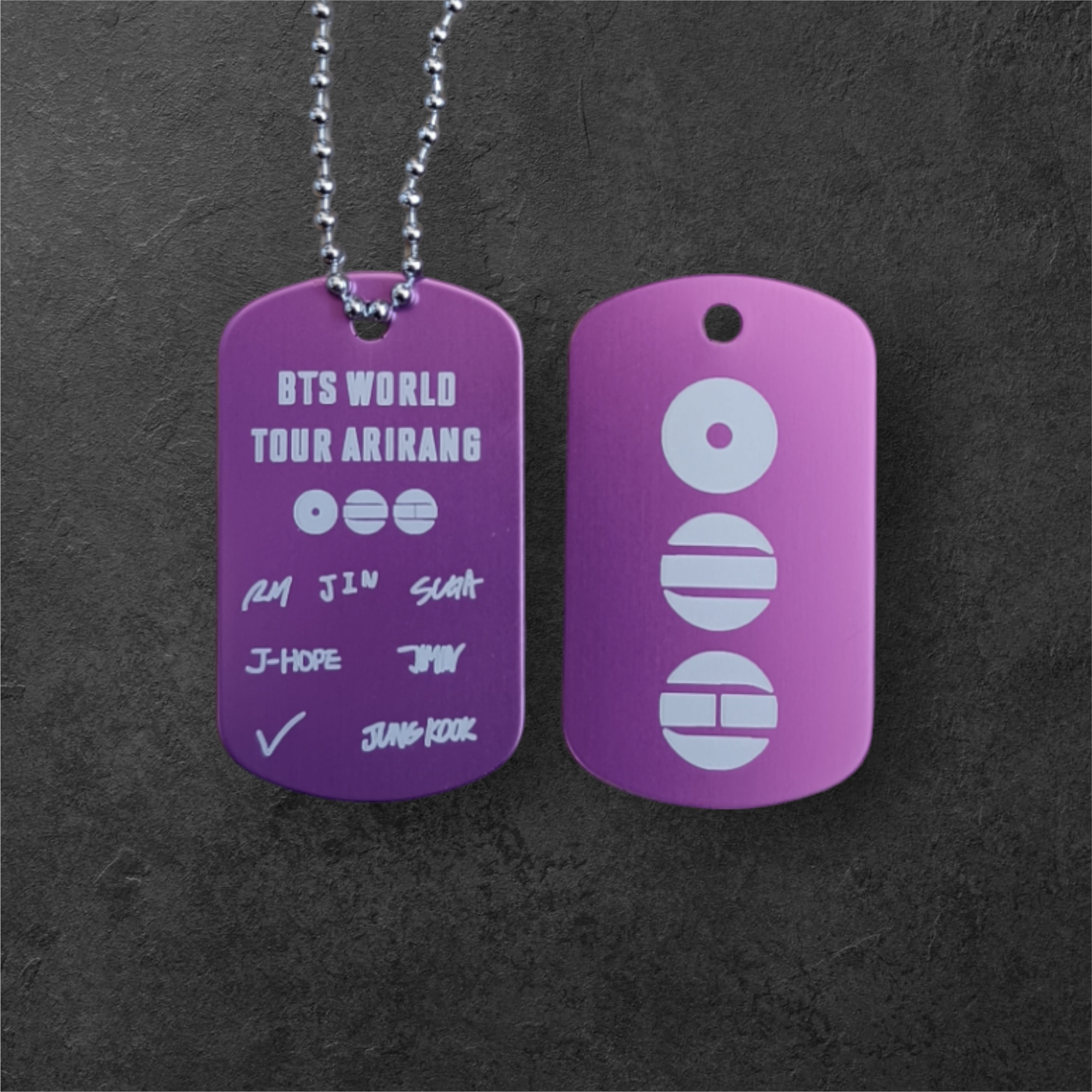 Plaque BTS Arirang gravée double face