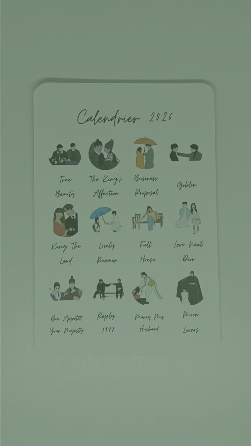 Calendrier K-Drama 2026